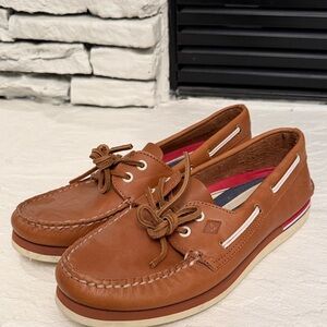 Men's Sperrys Brown Boat Shoes Size 10